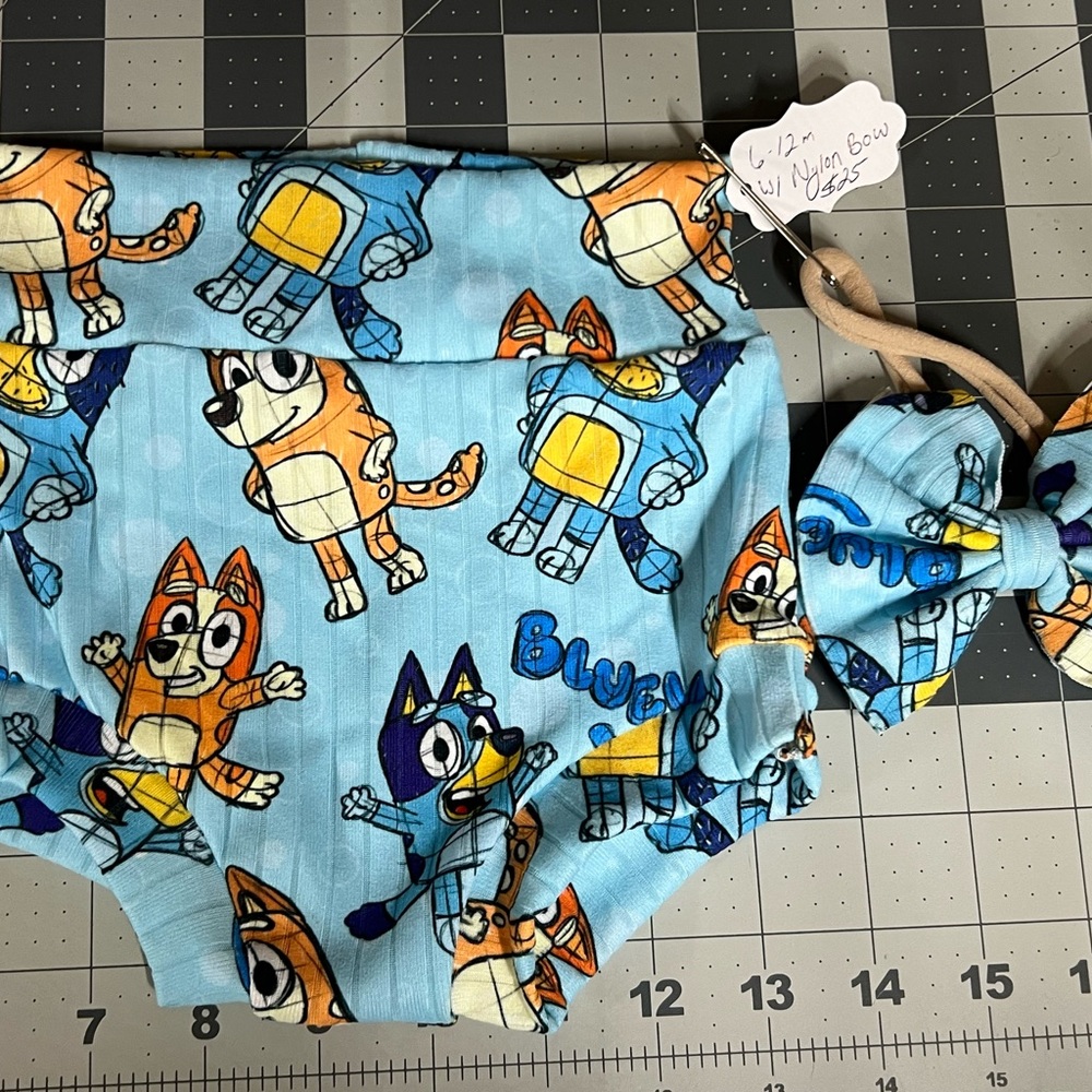 Bluey bummie and bow